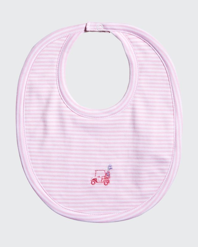 Longest Drive Striped Baby Bib